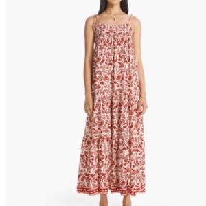 Natalie Martin Melanie Dress - Shadow Print Red - Size M
